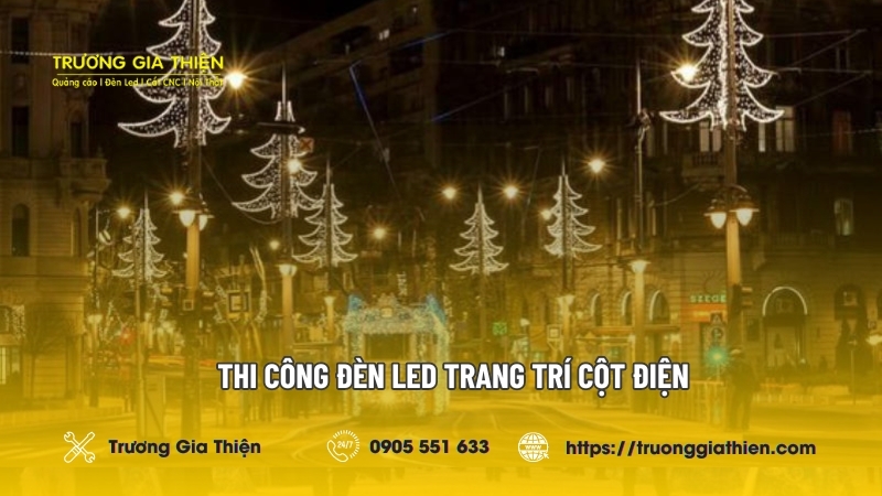 Đèn LED trang trí cột điện